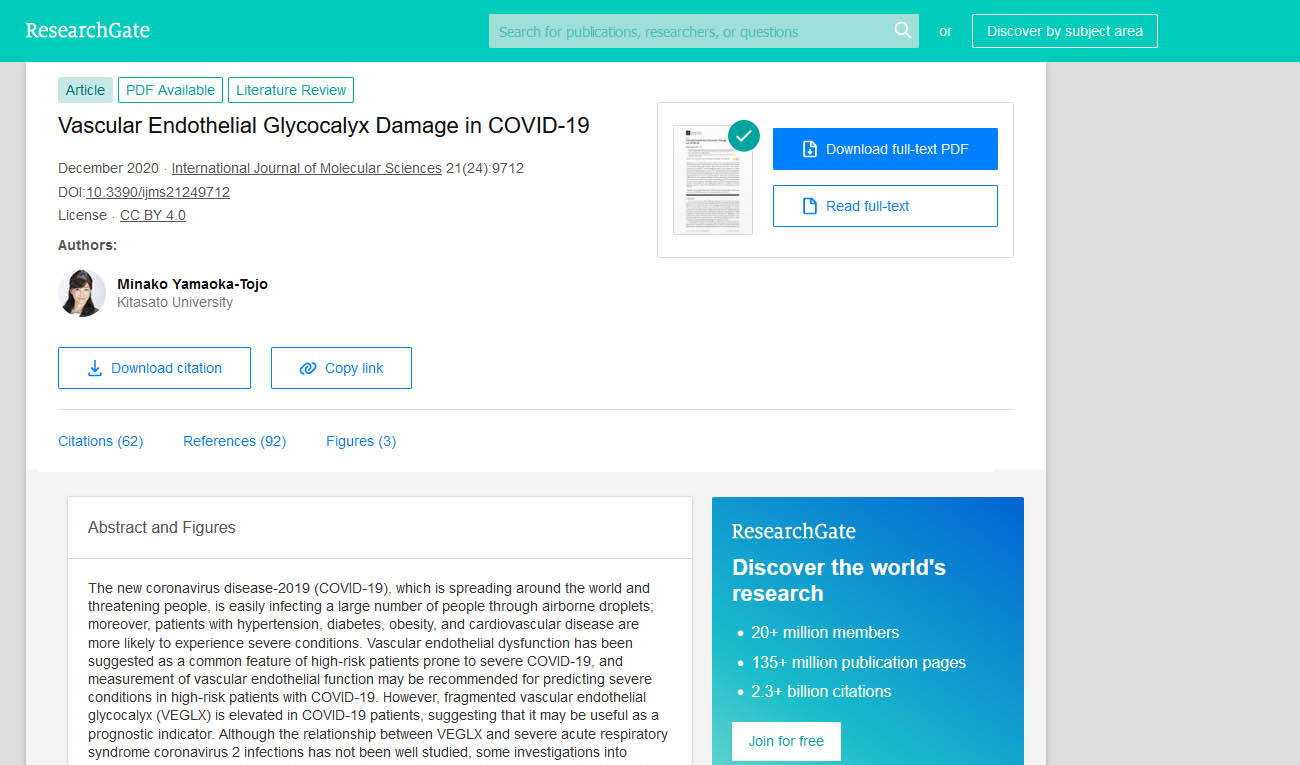 Glycocalyx Damage in COVID-19