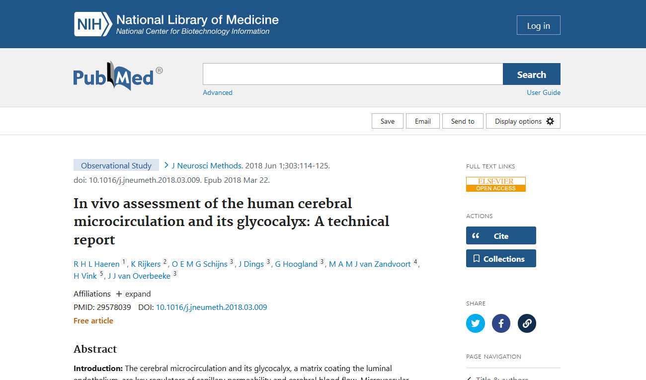 cerebral microcirculation and its glycocalyx